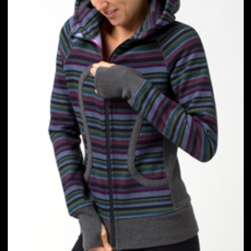 Lululemon Scuba Hoodie Poncho Stripped